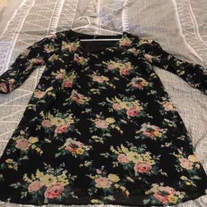 Black floral dress